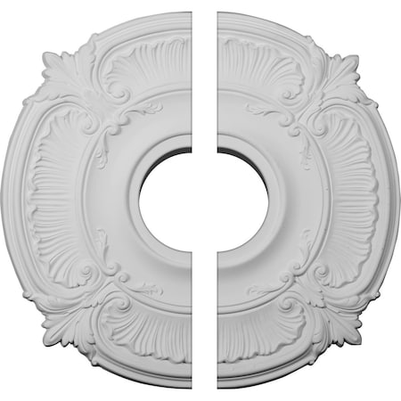 Ekena Millwork Attica Ceiling Medallion, Two Piece (Fits Canopies up to 5"), 18"OD x 4"ID x 5/8"P CM18AT2